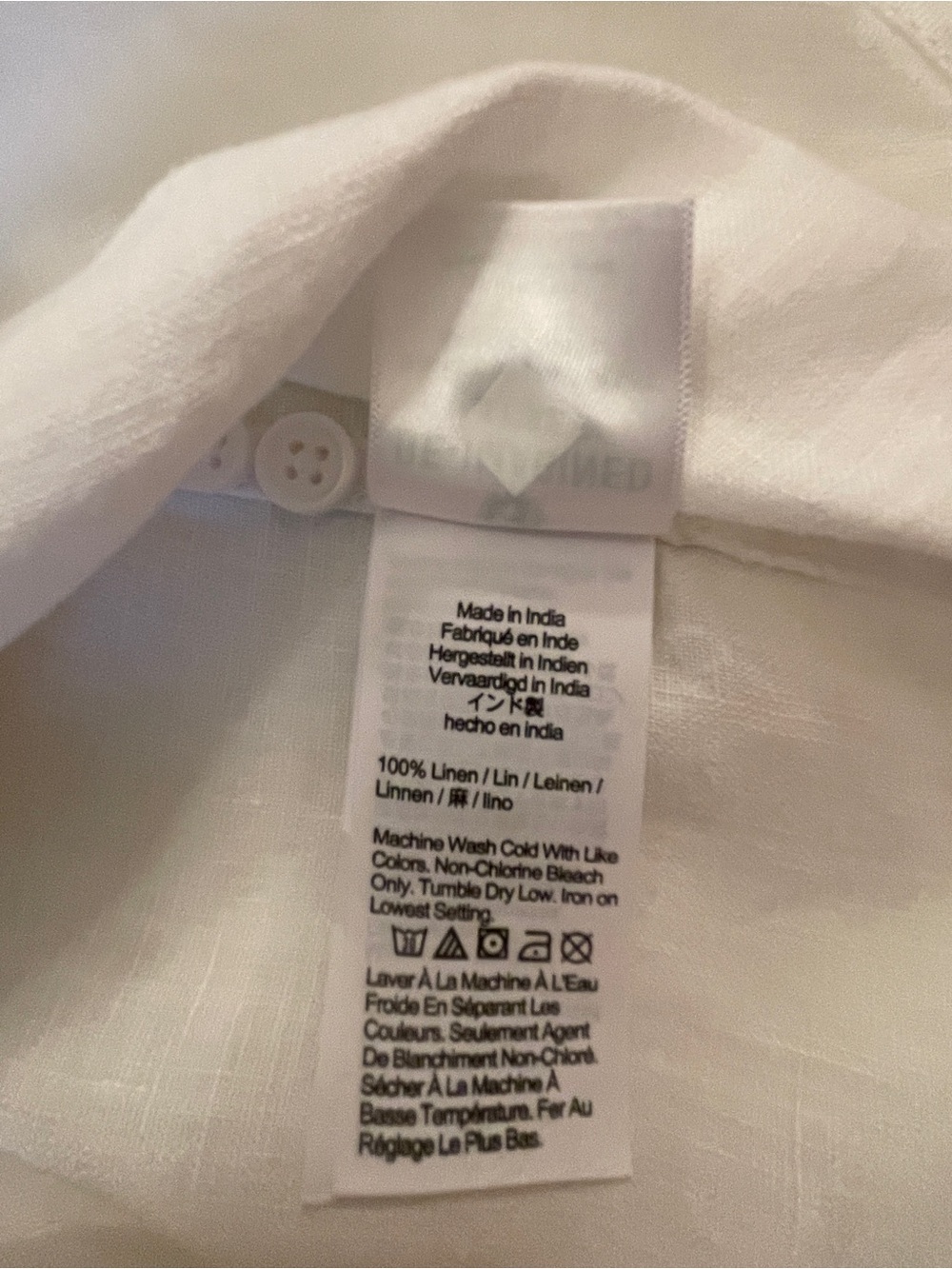 J. Crew Baird McNutt Irish Linen White Button-Down Shirt - Picture 9 of 9